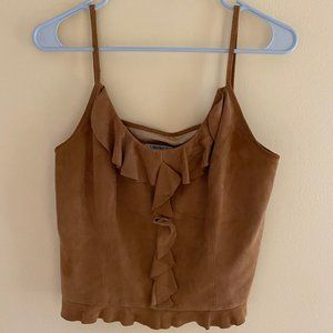 Vintage Vakko New York Suede Cropped Top